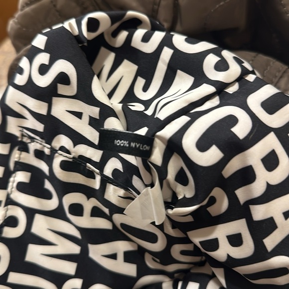 Marc By Marc Jacobs Nylon Quilted Tote Bag Purse Logo Stitching Throughout Gray - Picture 15 of 16